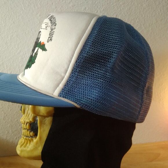 Vintage Great Smoky Mountains Black Bear Rope Snap Back Trucker Hat - Picture 3 of 9